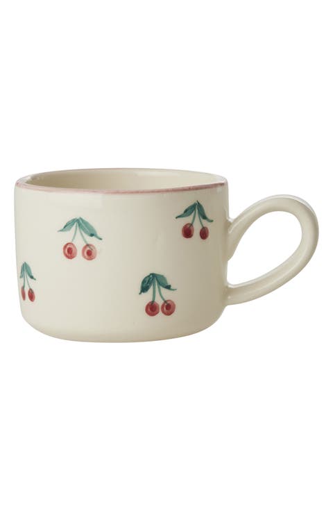 Set of 6 Hand-Painted Cappuccino Cups