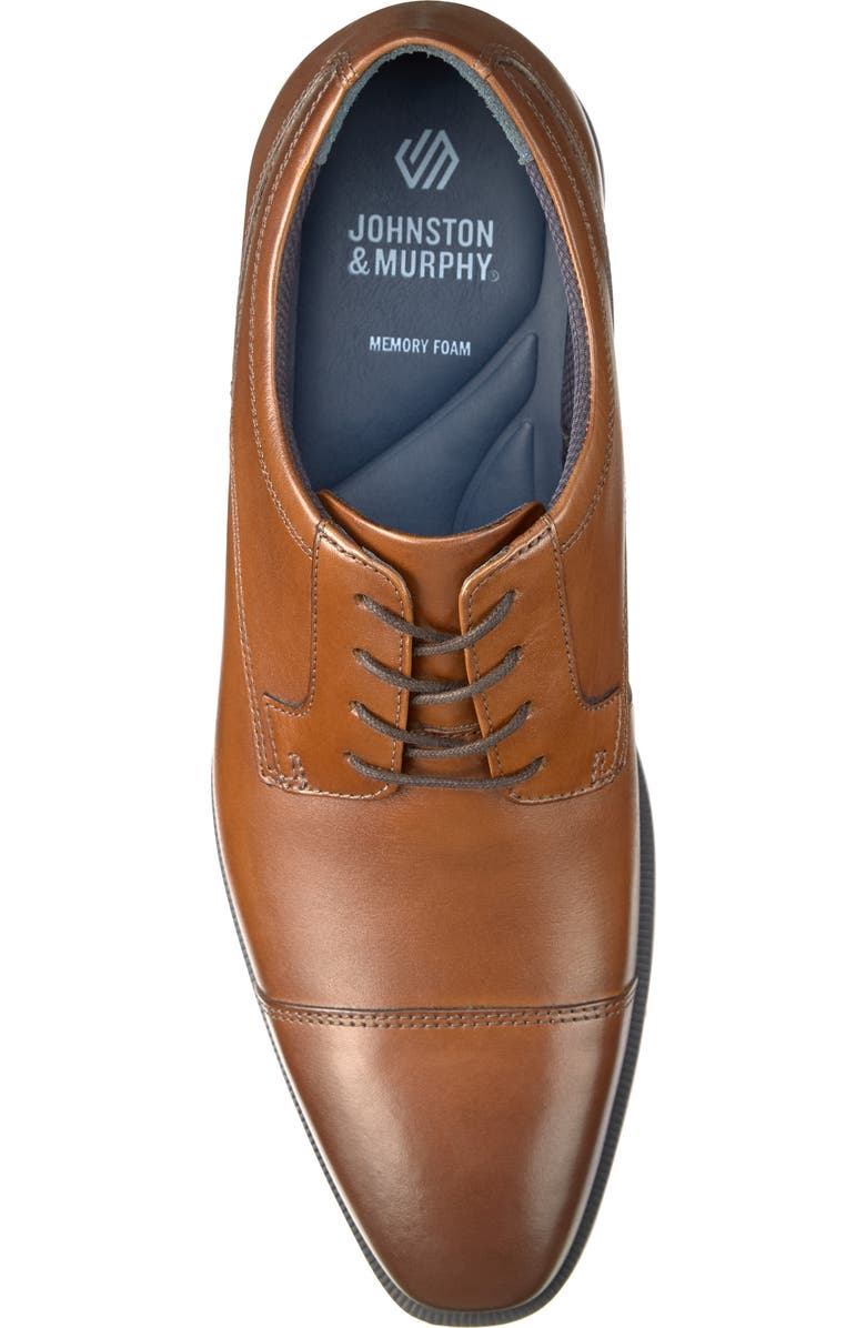 Johnston & Murphy Landon Cap Toe, Alternate, color, Tan Full Grain