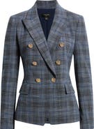 Tahari ASL Plaid Double Breasted Jacket