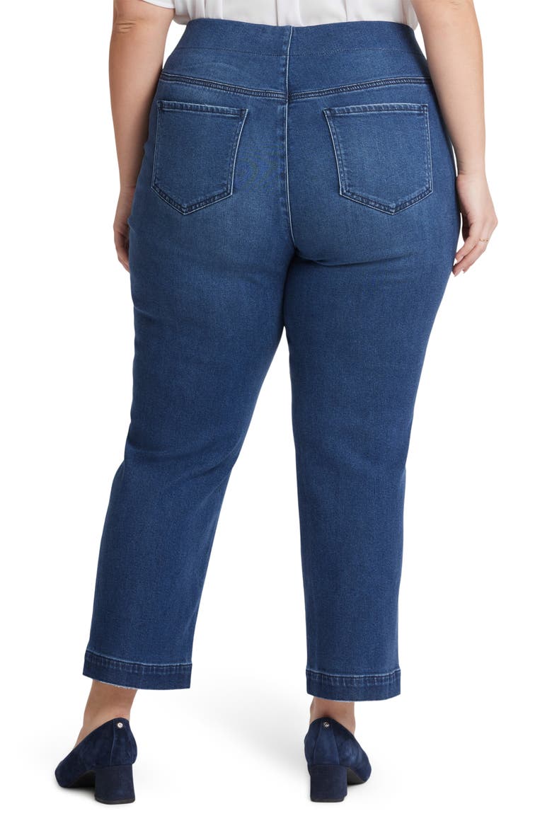 Bailey Pull-On Ankle Relaxed Straight Leg Jeans, Alternate, color, MISSIONBLUE