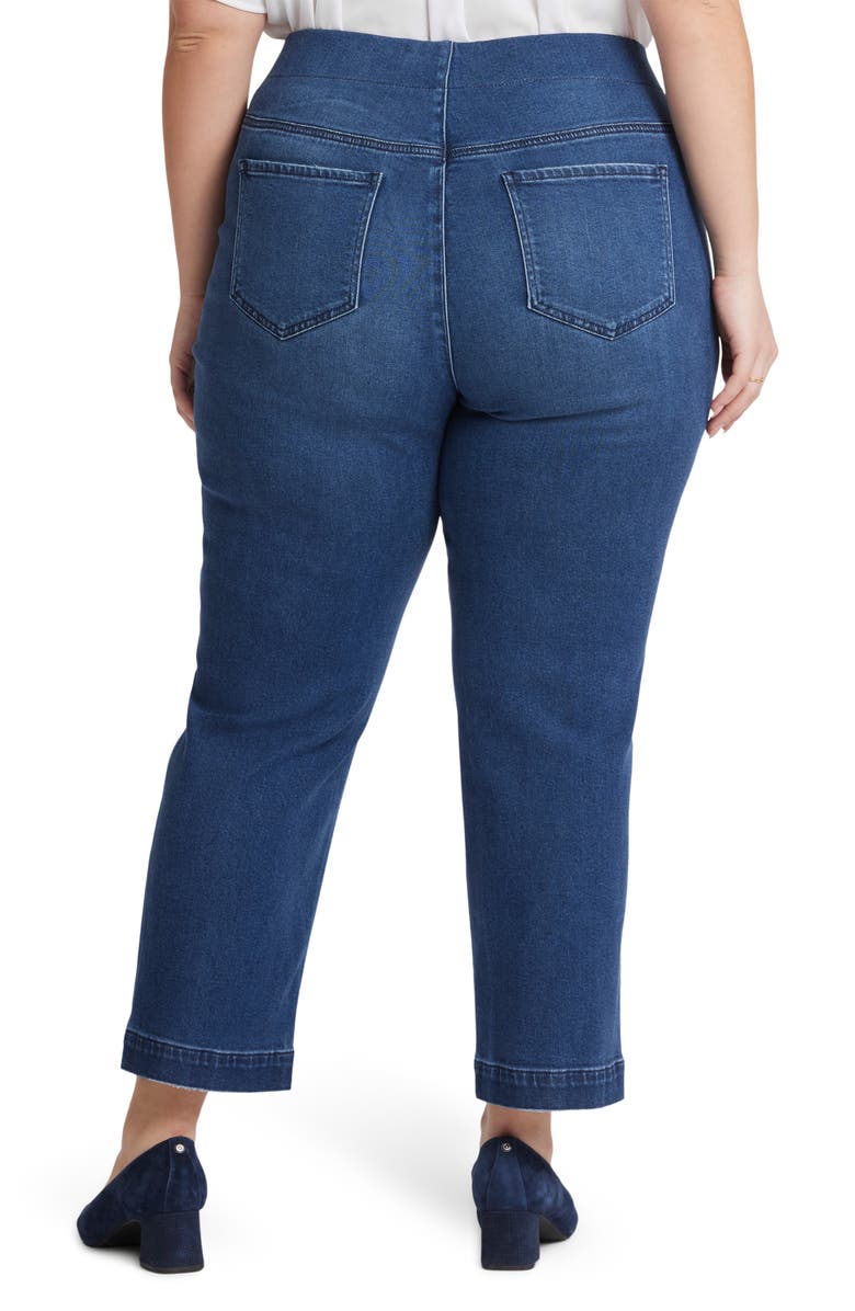 NYDJ Bailey Pull-On Ankle Relaxed Straight Leg Jeans, Alternate, color, Missionblue