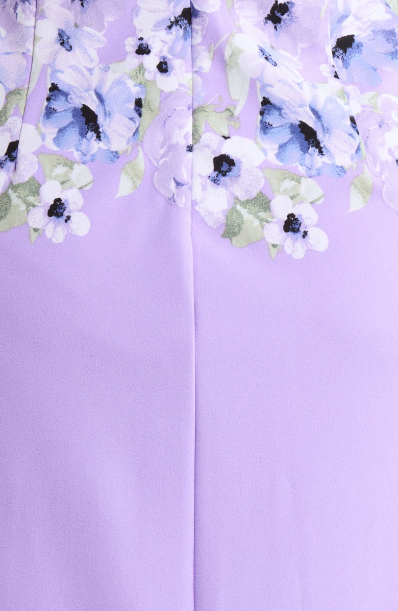 KASPER Floral Print Sheath Dress, Alternate, color, Lavendar Mist Multi