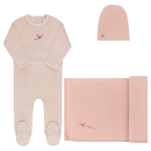 Ely's & Co. Velour Stripe Collection In Pink