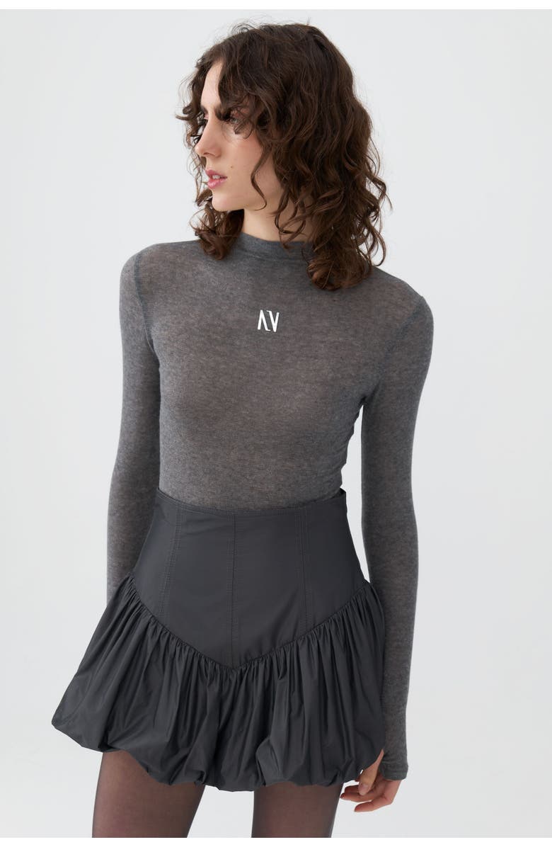 Nocturne Taffeta Mini Skirt, Alternate, color, 