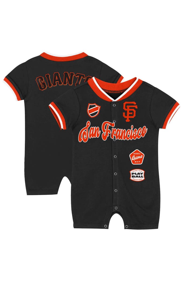 Outerstuff Newborn Outerstuff Black San Francisco Giants Pinch Coverall, Main, color, Black