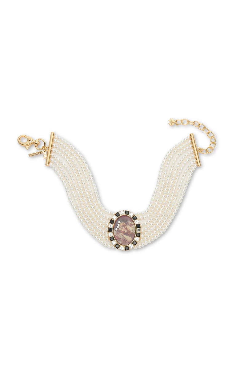 Lele Sadoughi Sleeping Beauty Cameo Multistrand Necklace, Main, color, Sleeping Beauty