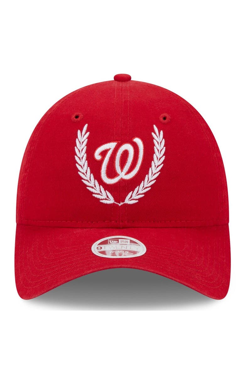 New Era Women's New Era Red Washington Nationals Leaves 9TWENTY Adjustable Hat, Alternate, color, Red
