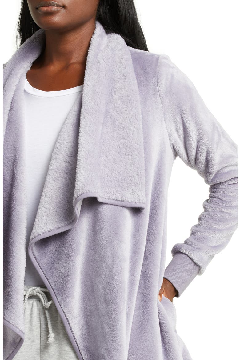 Orla Double Face Fleece Drape Jacket, Alternate, color, CLOUDY GREY