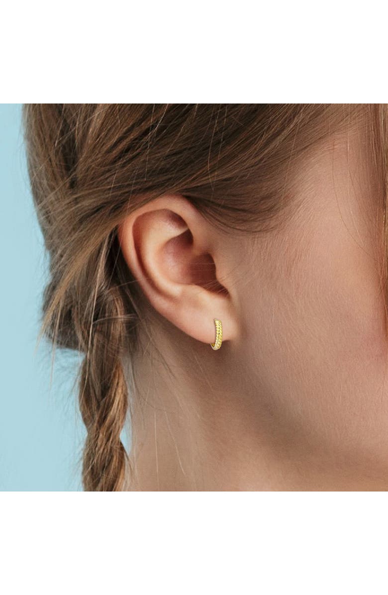 Julianna B. Twist Design Mini Hoop Earrings 14k Gold, Alternate, color,