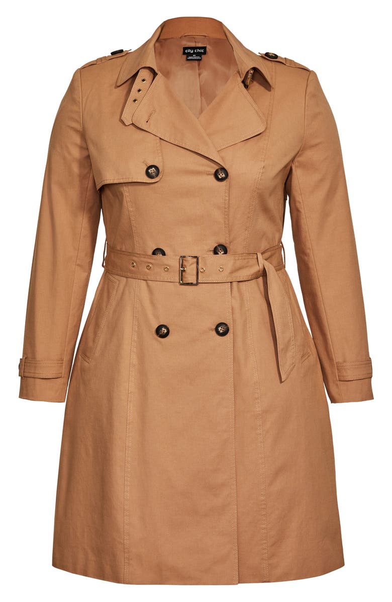 City Chic Urban Classic Trench Coat, Alternate, color, 