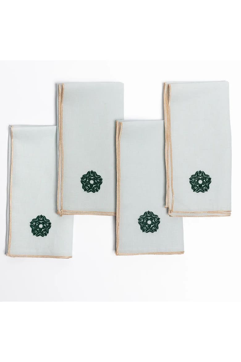 Hie x Revelry Napkins, Main, color, Sage Green