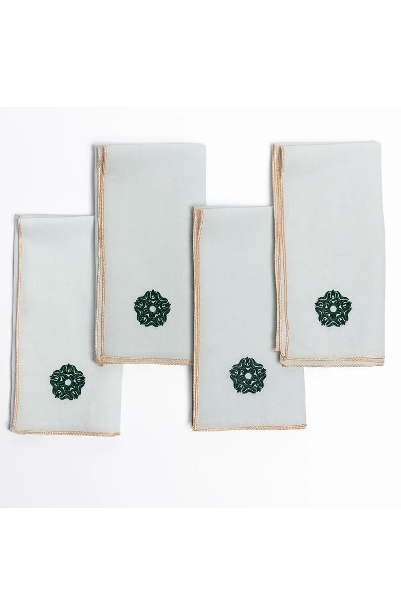 House of Revelry Hie x Revelry Napkins, Main, color, Sage Green