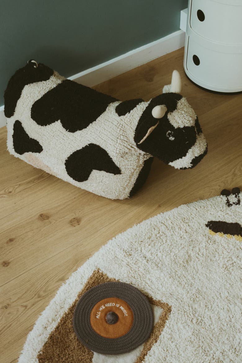 Pouf Cow Lola, Alternate, color, Natural, Coffee, Black