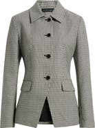 Elie Tahari The Greta Check Wool Blend Jacket