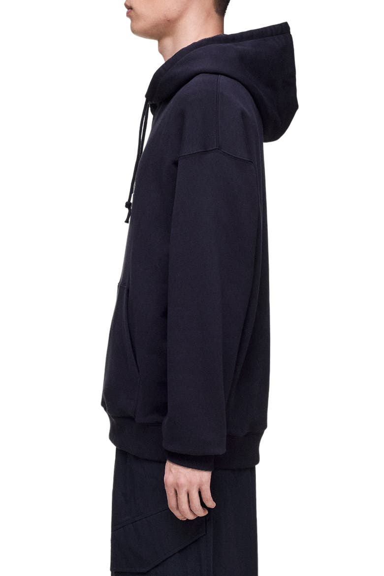 Y-3 Brushed Terry GFX Hoodie, Alternate, color, BLACK