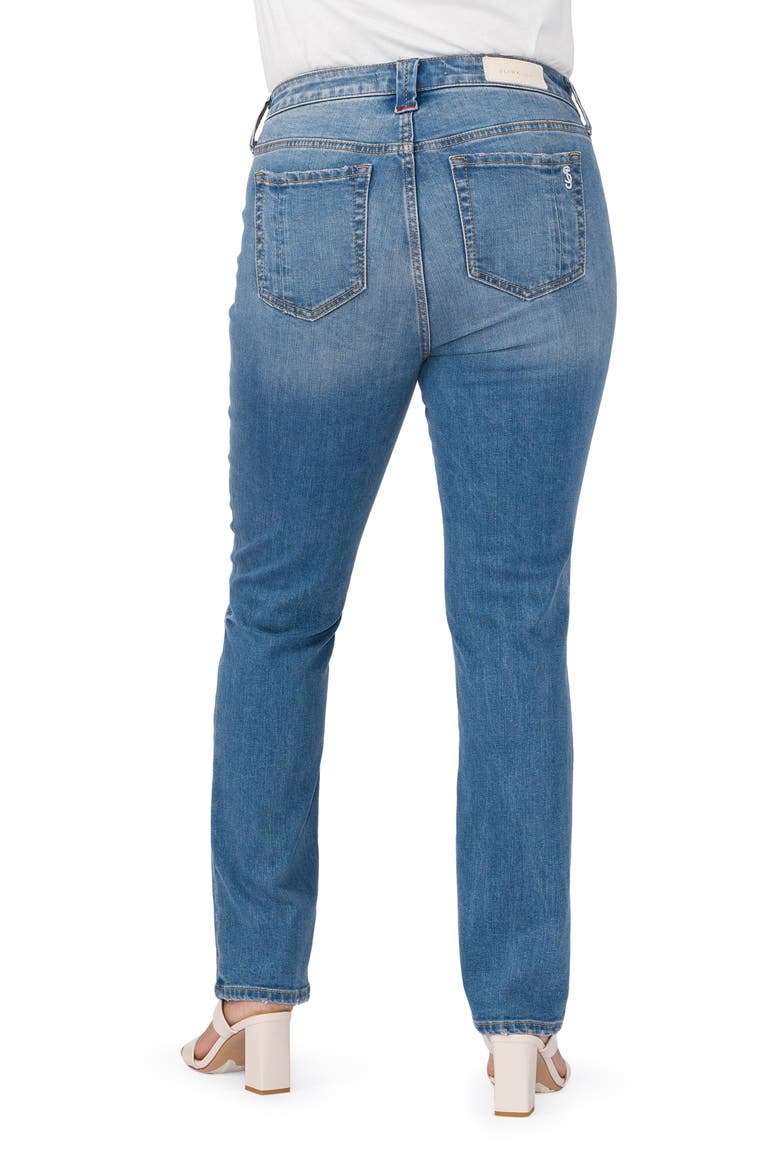 High Waist Ankle Straight Leg Jeans, Alternate, color, PARIS