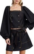 CIEBON Myers Bubble Denim Top