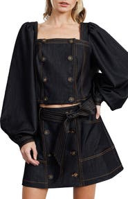 CIEBON Myers Bubble Denim Top