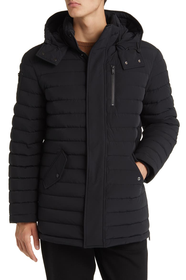 Greystone Down Puffer Jacket, Alternate, color, BLACK