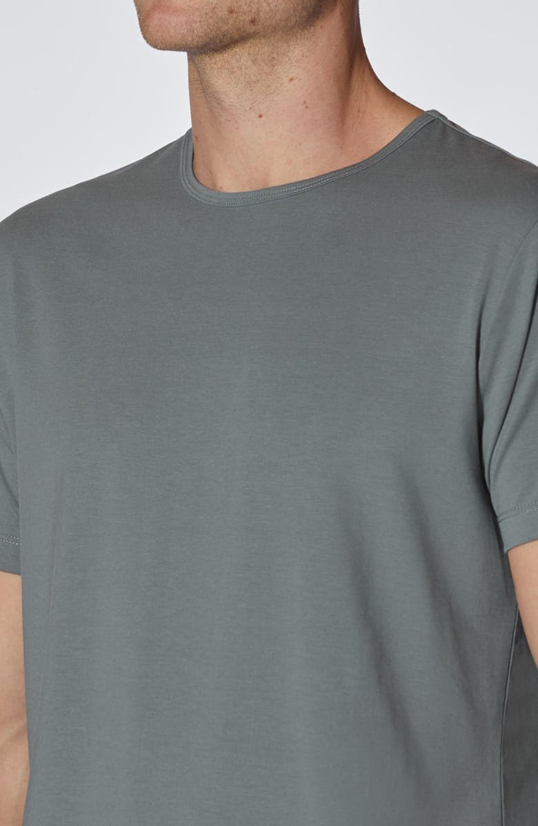 Cuts AO Curve Hem Cotton Blend T-Shirt, Alternate, color, Sage