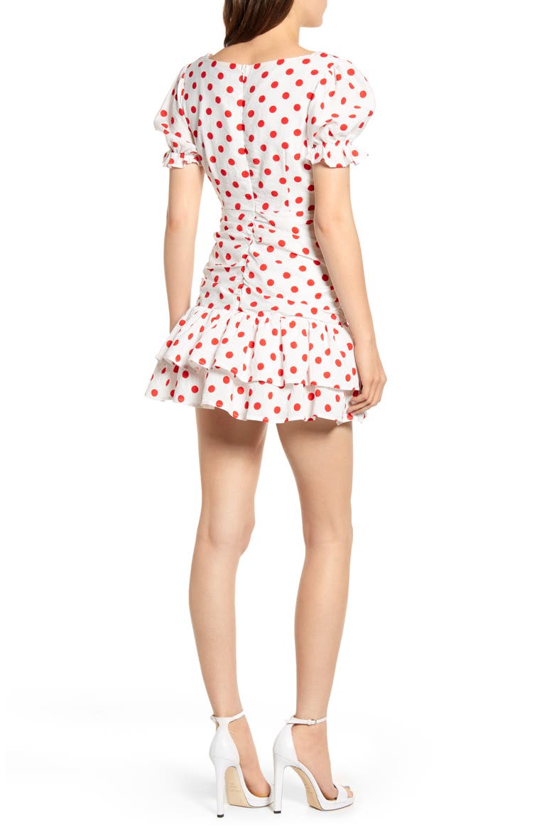 Polka Dot Minidress, Alternate, color, MULTI