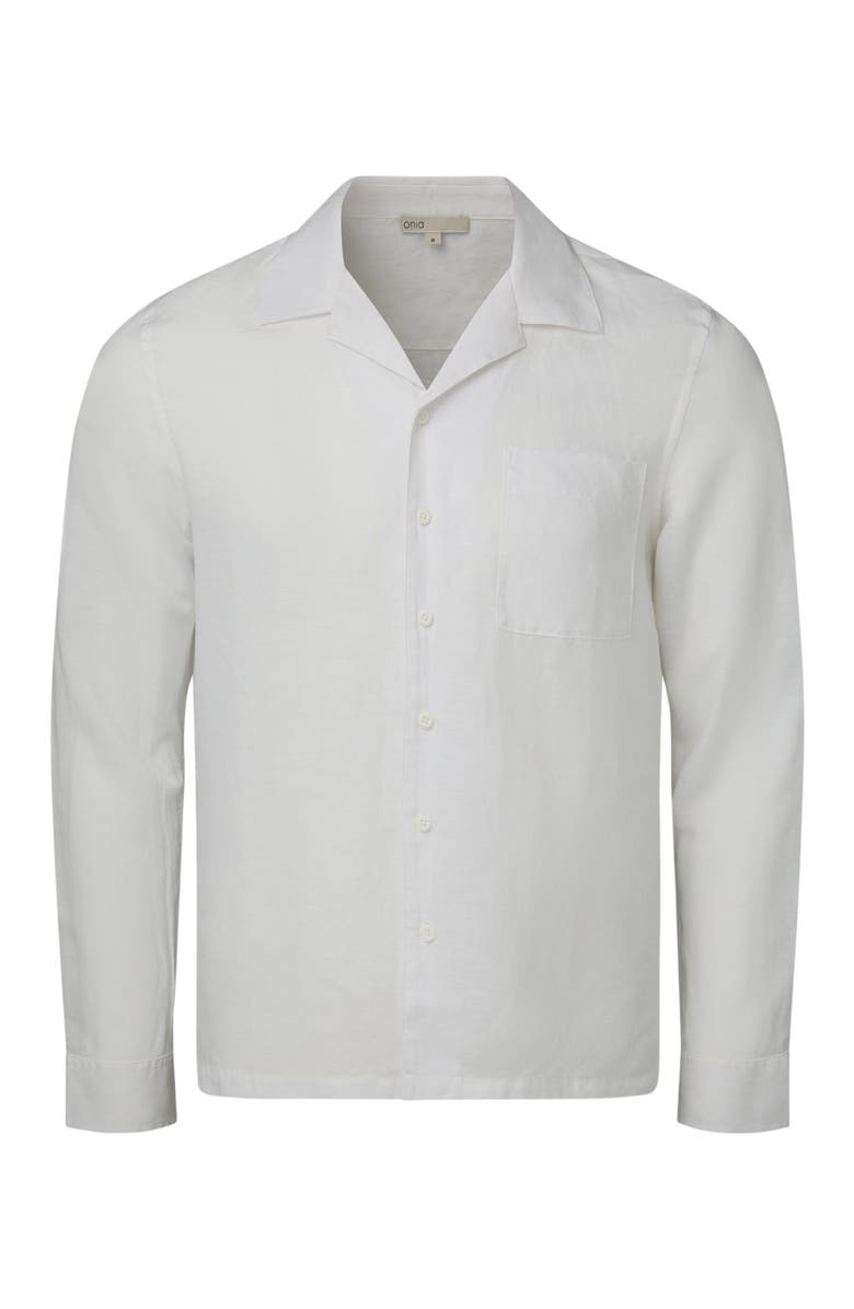 Onia Linen Home Long Sleeve Camp Shirt, Alternate, color,