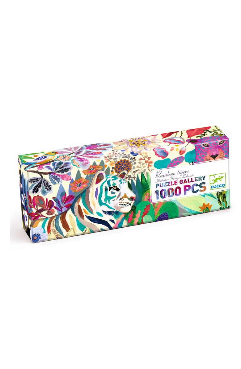 Djeco Rainbow Tigers 1000-Piece Gallery Puzzle, Alternate, color, Multi