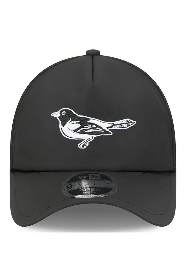 Men's New Era Black Baltimore Orioles 2026 Batting Practice Alternate Apex 9FORTY Adjustable Hat, Alternate, color, Black