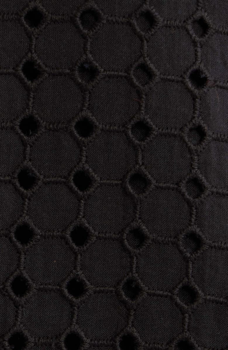 Theory Crop Eyelet Vest, Alternate, color, Black