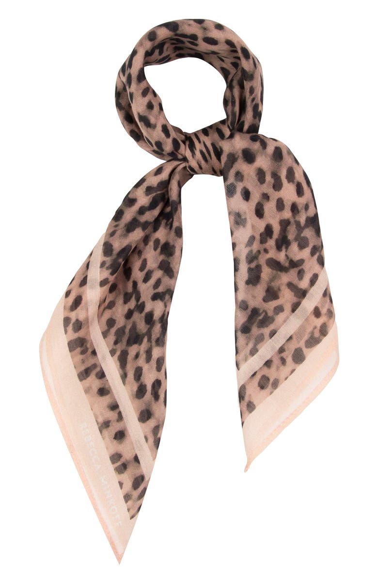 Rebecca Minkoff Animal Print Bandana, Main, color, 