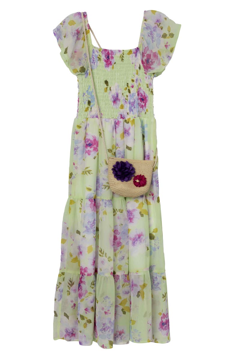 Speechless Kids' Smocked Dress with Purse Set, Main, color,