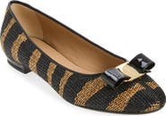 FERRAGAMO Varina 2.0 Raffia Ballet Flat