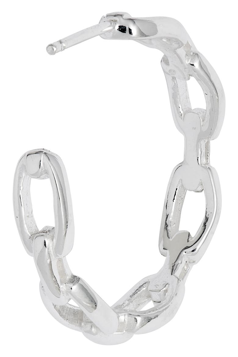 Carmine Small Hoop Earrings, Alternate, color, STERLING SILVER