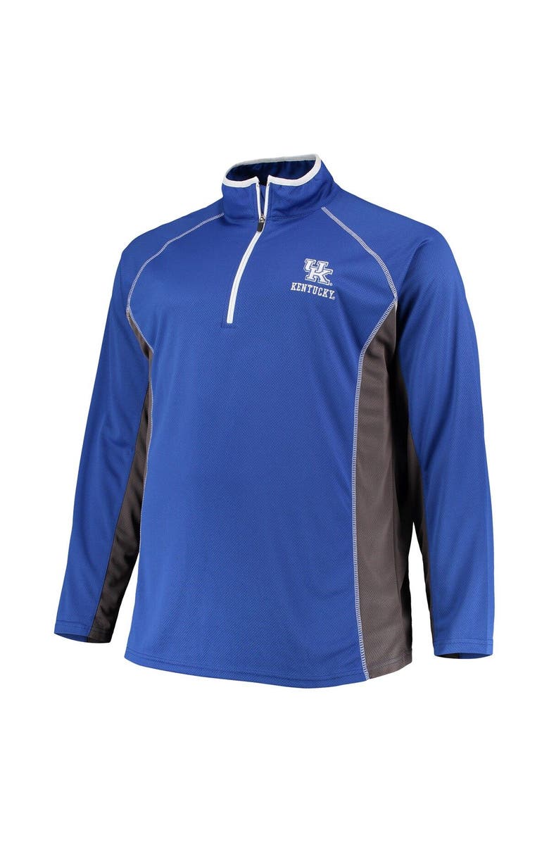 PROFILE Men's Royal Kentucky Wildcats Big & Tall Textured Raglan Quarter-Zip Jacket, Alternate, color, 