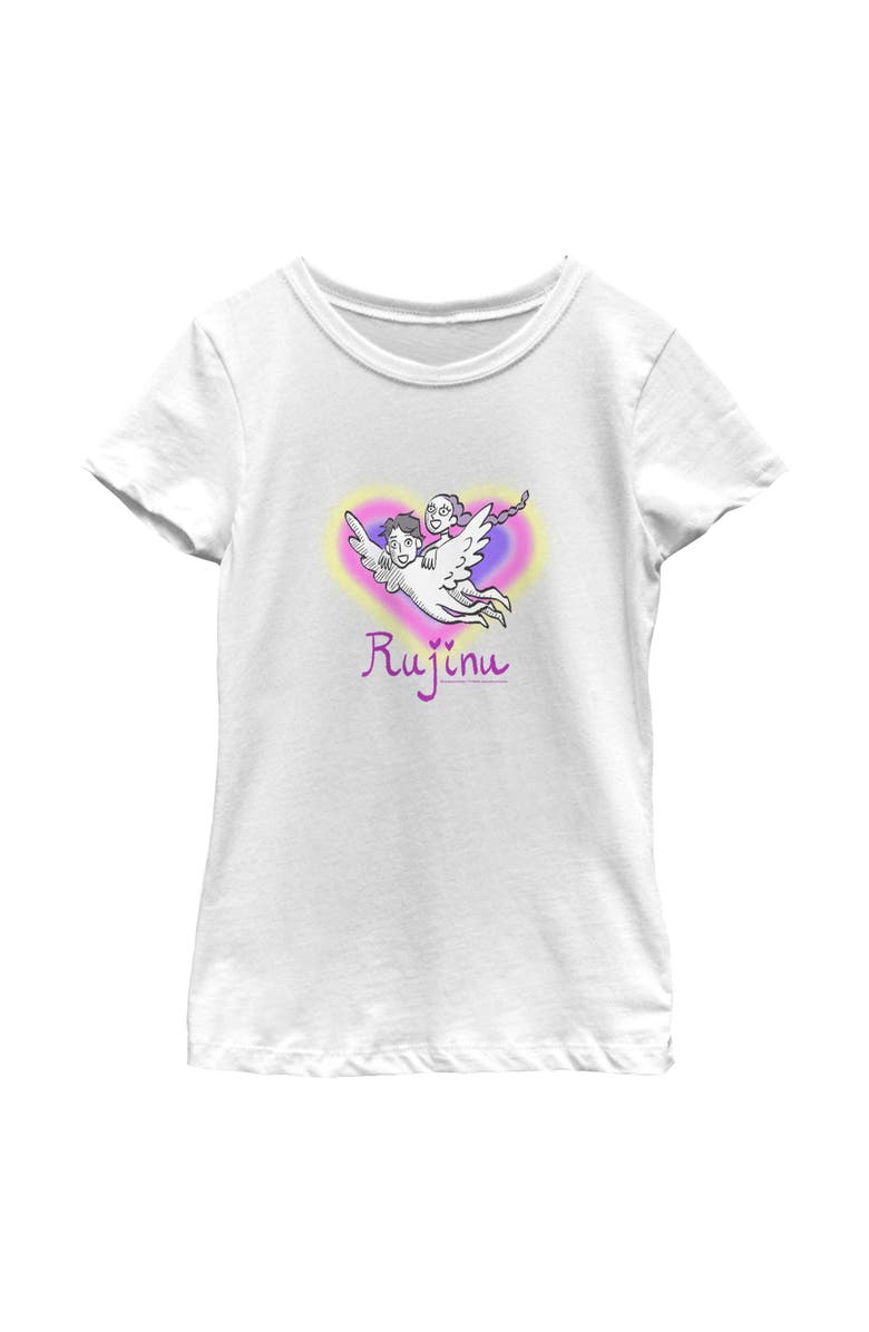 KPop Demon Hunters Girl's KPop Demon Hunters Fan Art Rujinu  Graphic T-Shirt, Main, color, White