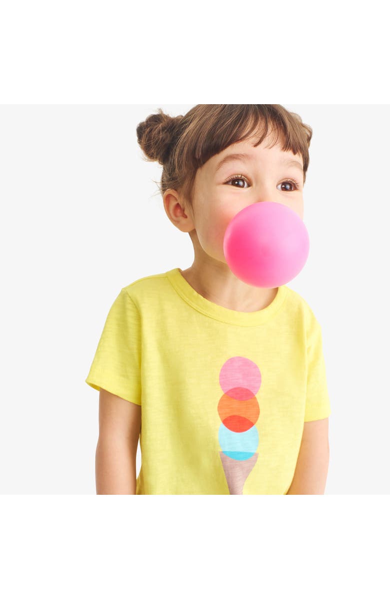Primary Kids Ice Cream Cone Tee, Alternate, color, Banana Scoops