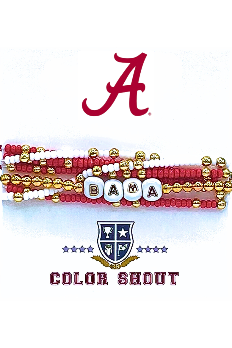 Alabama Lucky 7 Bracelet Set, Main, color, Yellow Gold