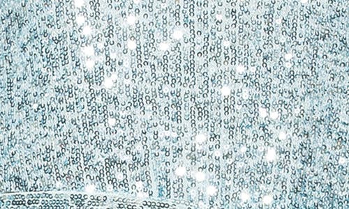 Alexia Admor Val Sequin Long Sleeve Tie Waist Shift Dress In Silver