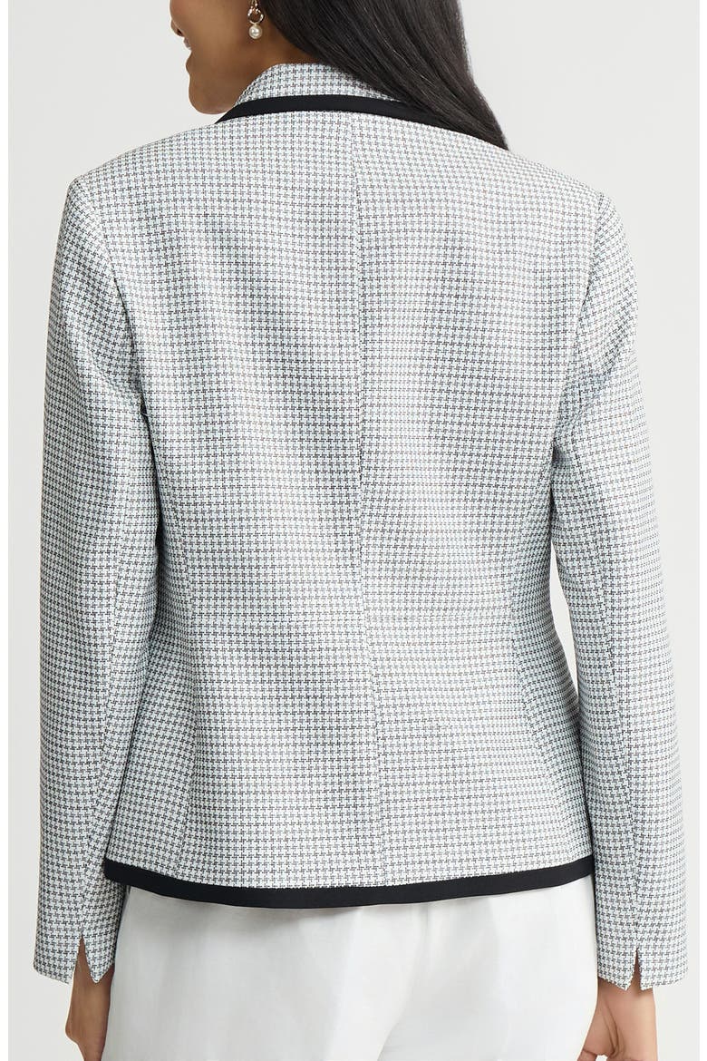 Contrast Detail Tweed Jacket, Alternate, color, LILY WHITE/ BLACK