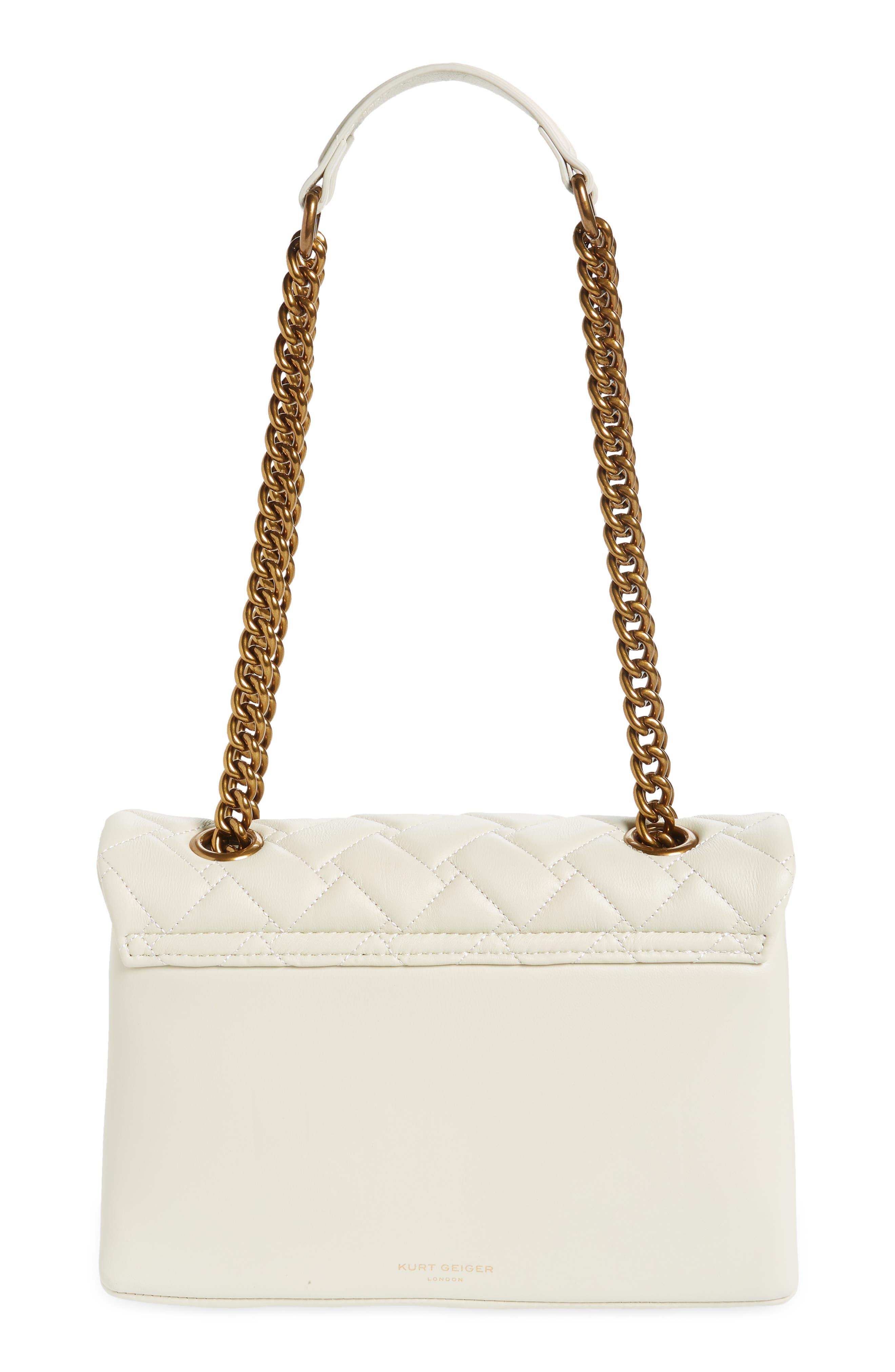 Kurt Geiger London Kensington Eye Quilted Leather Shoulder Bag, Alternate, color, 