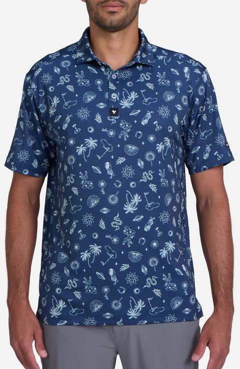 Core Golf Print Performance Polo