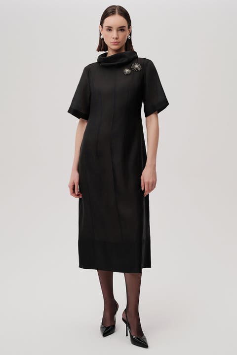 Jadiyn Dress  High Neck Long Sleeve Dress