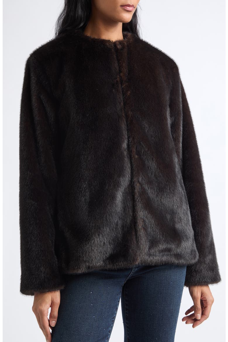 Griselda Faux Fur Coat, Alternate, color, SABLE