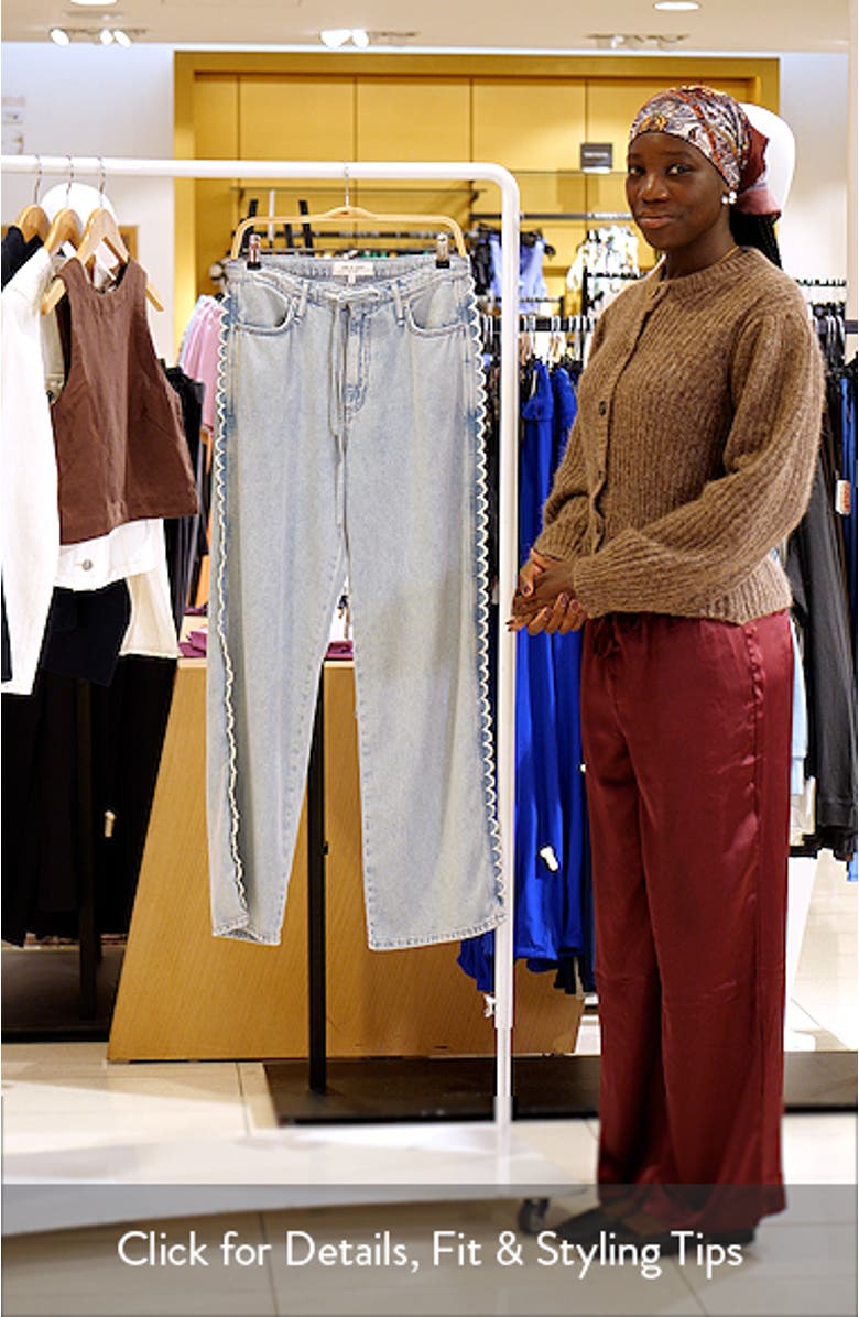 Phoebe Drawstring Waist Denim Pants, sales video thumbnail