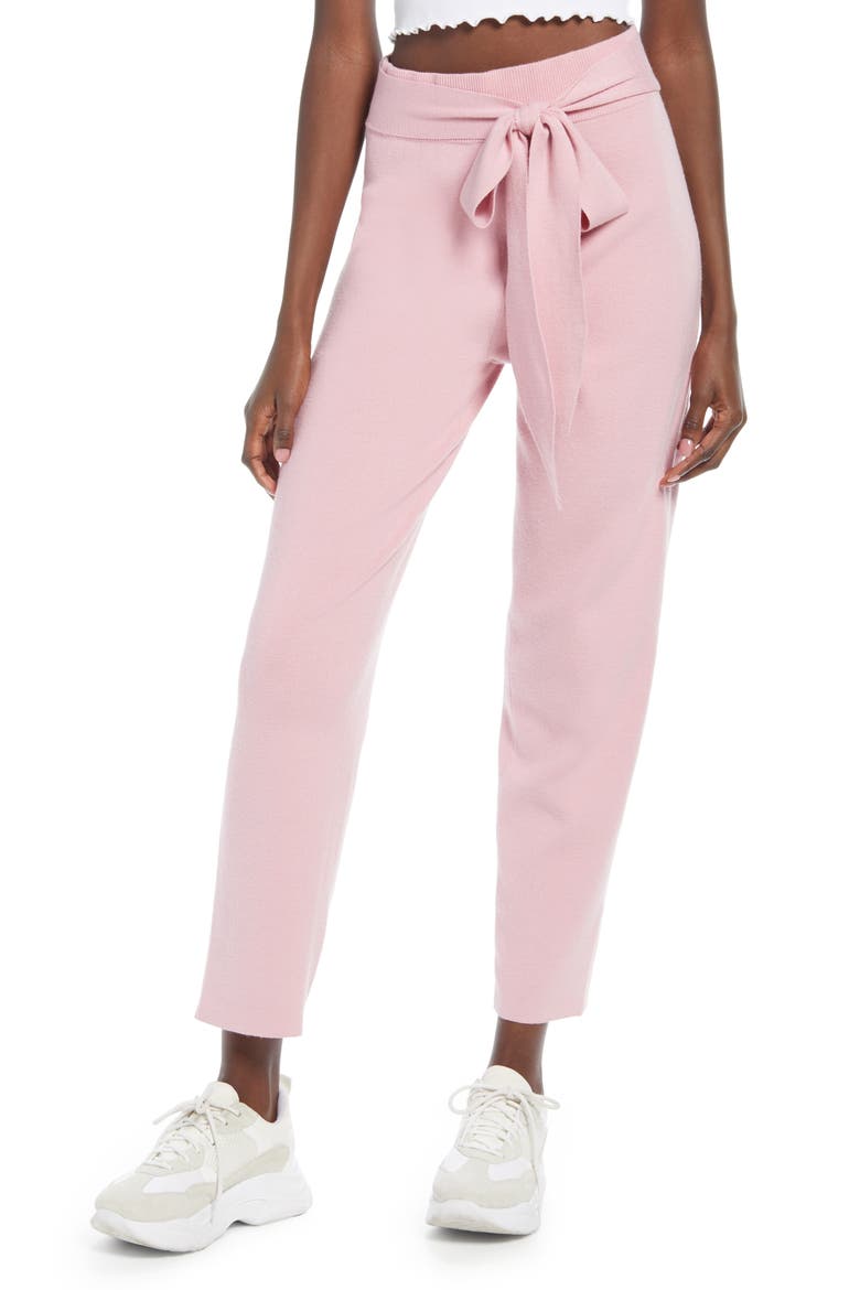 Kerry Tie Waist Pants, Main, color, PINK