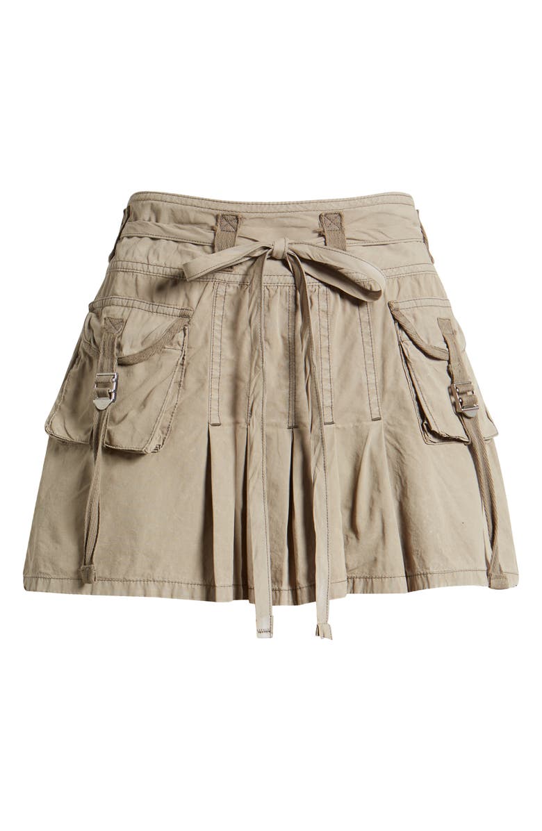 BDG Urban Outfitters Pleated Cotton Cargo Skirt, Alternate, color,
