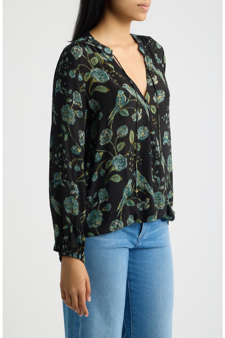 Crossover Top with Tassel Ties, Alternate, color, MIDNIGHT FOREST/SAGE