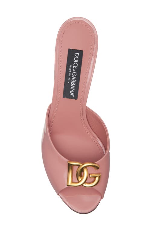 Dolce & Gabbana Sabot Keira In Pelle Rosa Donna In Rosa