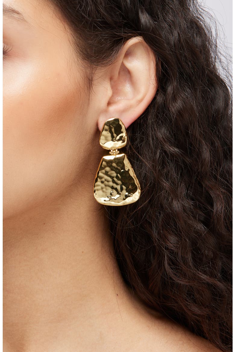 Vera Drop Earrings, Alternate, color, GOLD