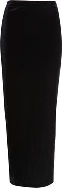 Open Edit Velour Maxi Skirt